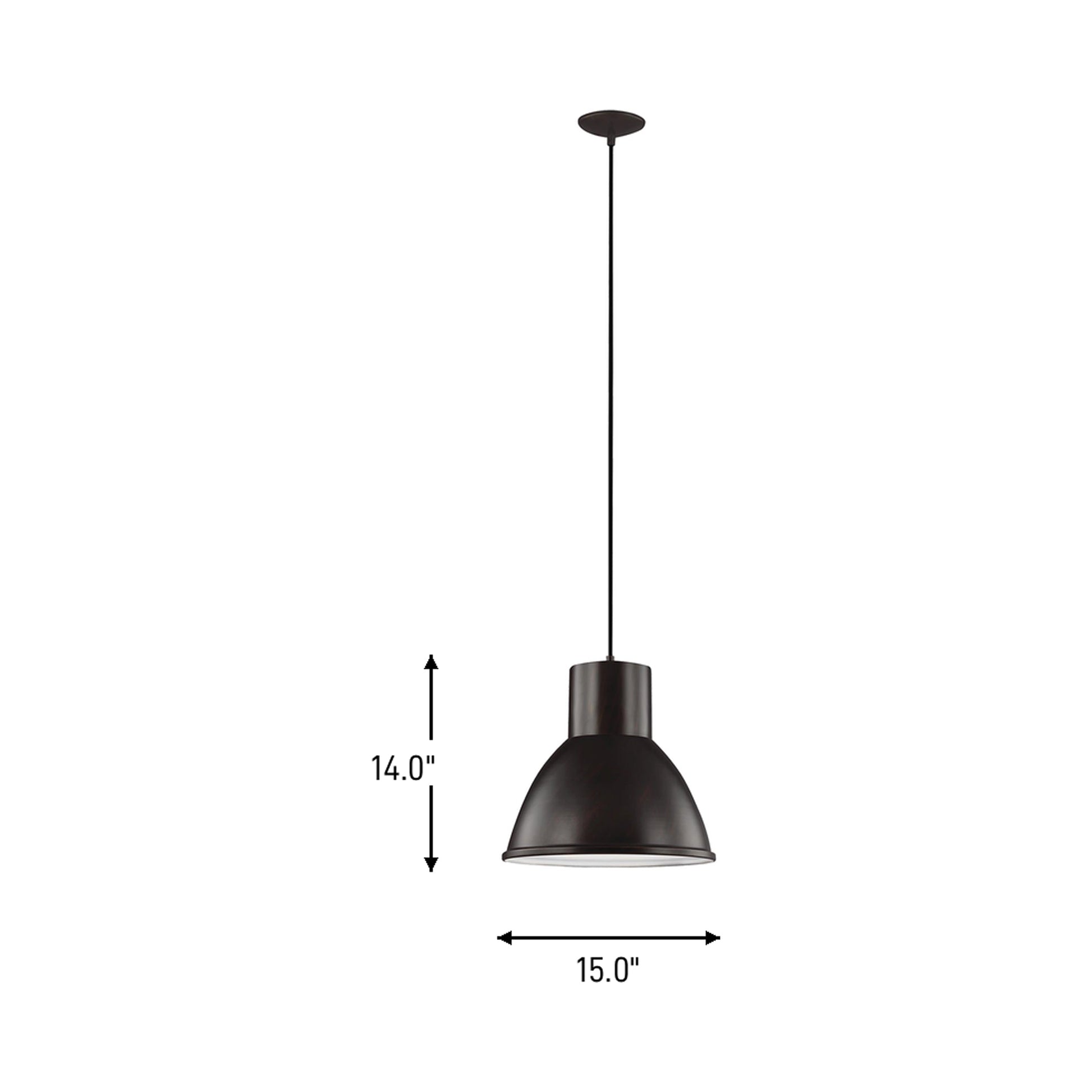 Division Street Pendant Light - line drawing.