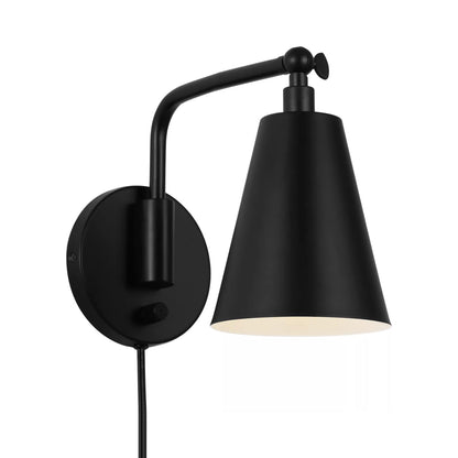 Drae Wall Light in Midnight Black.