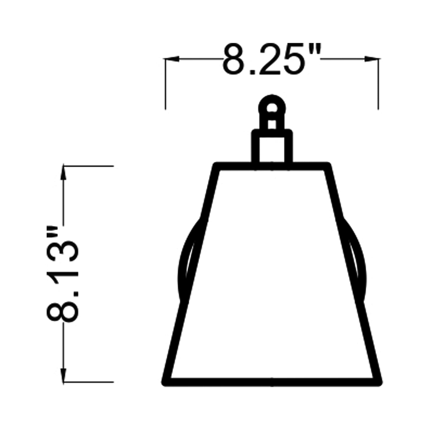 Drae Wall Light - line drawing.
