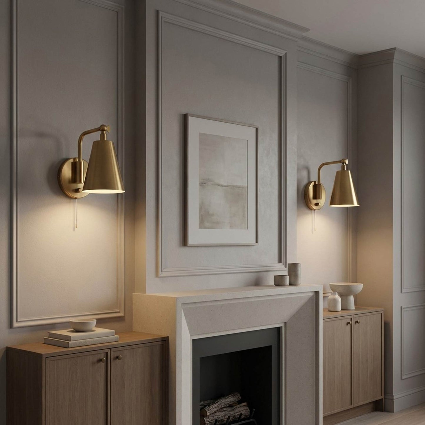 Drae Wall Light in living room.