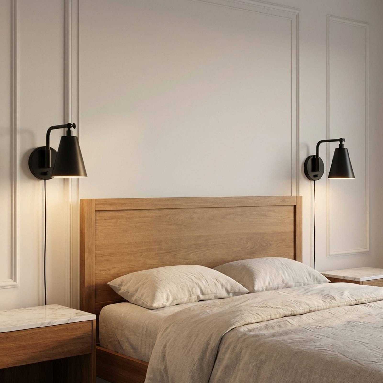 Drae Wall Light in bedroom.