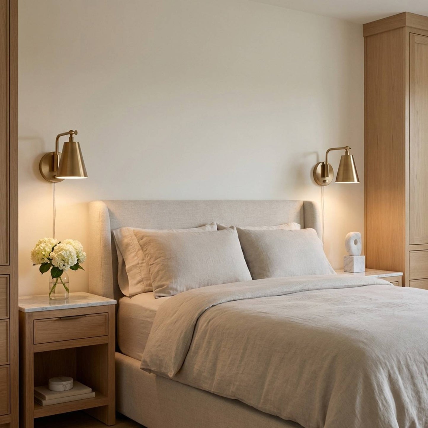 Drae Wall Light in bedroom.