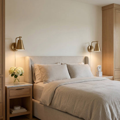 Drae Wall Light in bedroom.