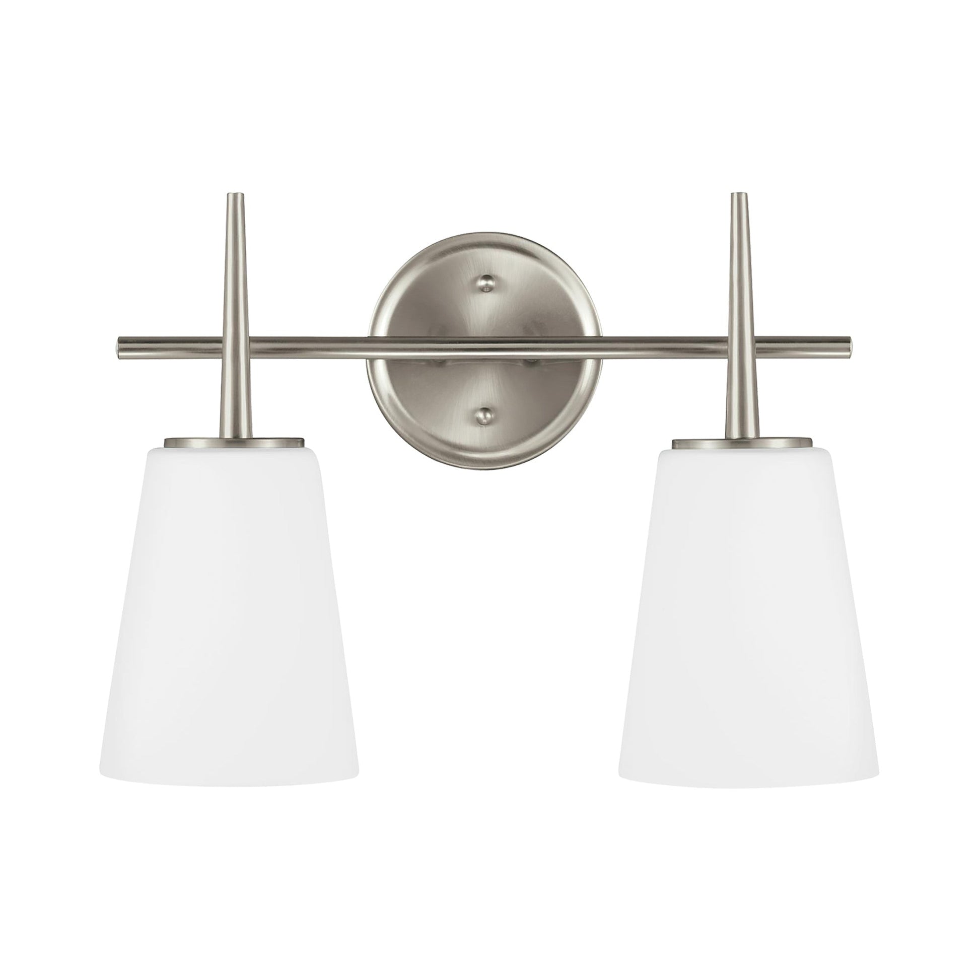 Driscoll Bath Wall Light in Brushed Nickel (2-Light).
