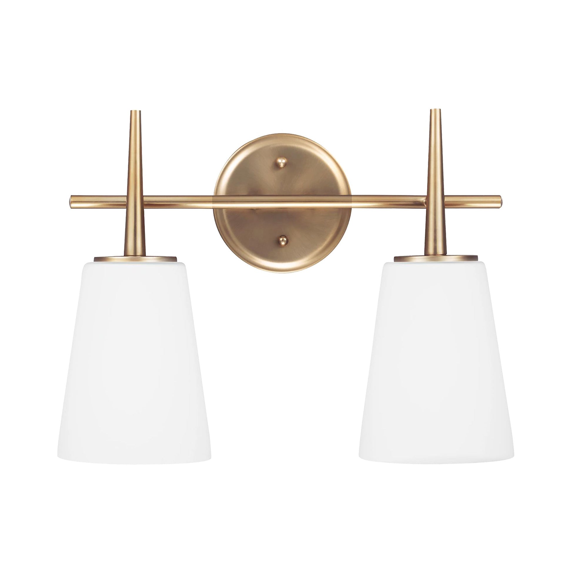 Driscoll Bath Wall Light in Satin Brass (2-Light).