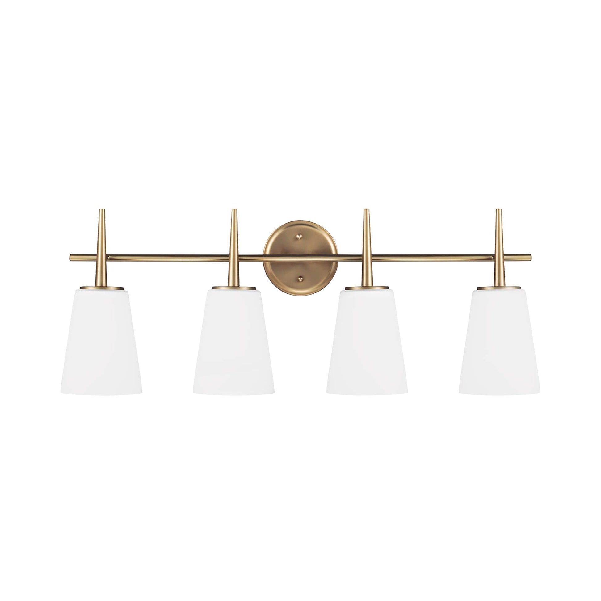 Driscoll Bath Wall Light in Satin Brass (4-Light).