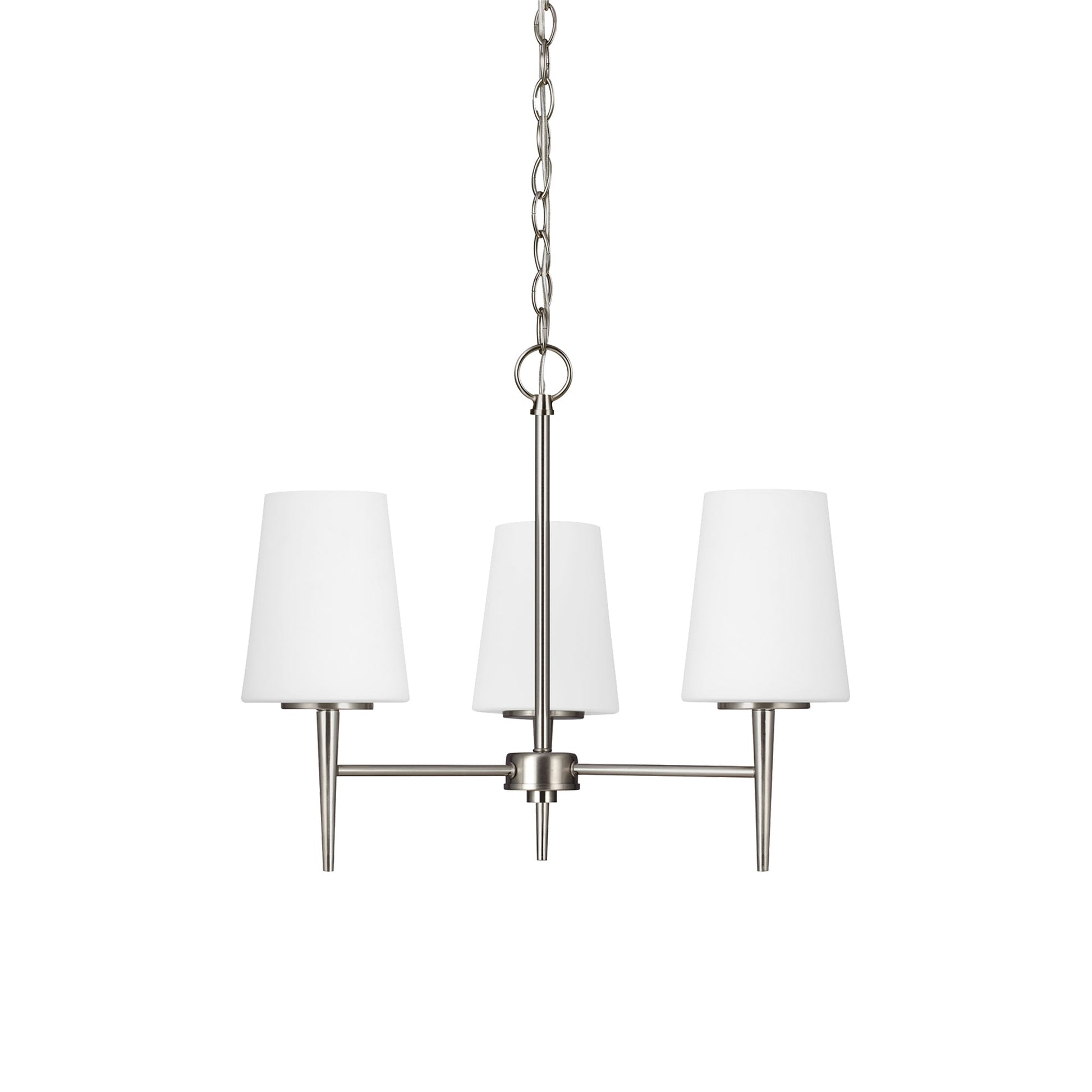 Driscoll Chandelier in Brushed Nickel (3-Light).