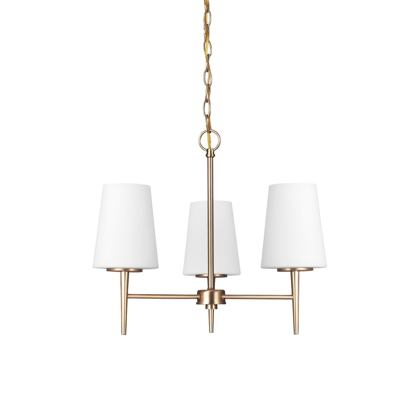 Driscoll Chandelier in Satin Brass (3-Light).