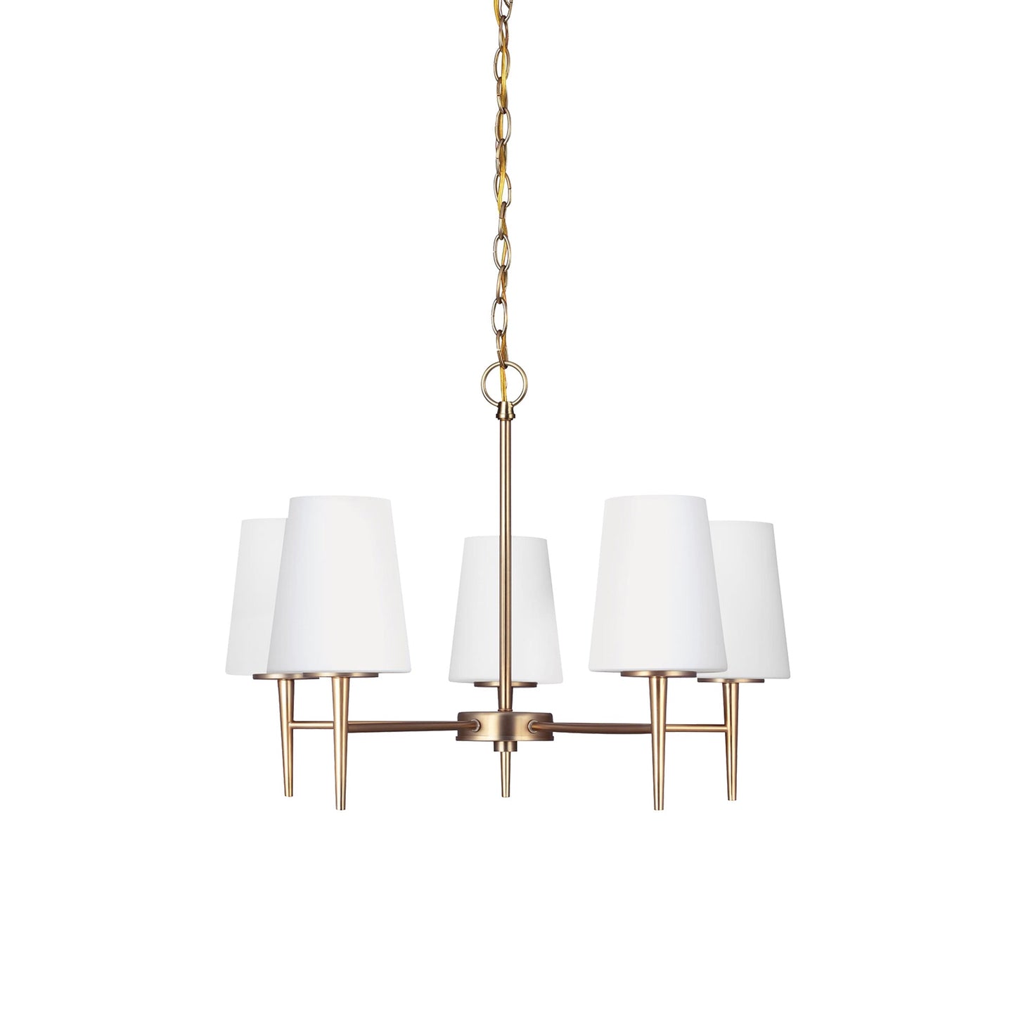 Driscoll Chandelier in Satin Brass (5-Light).