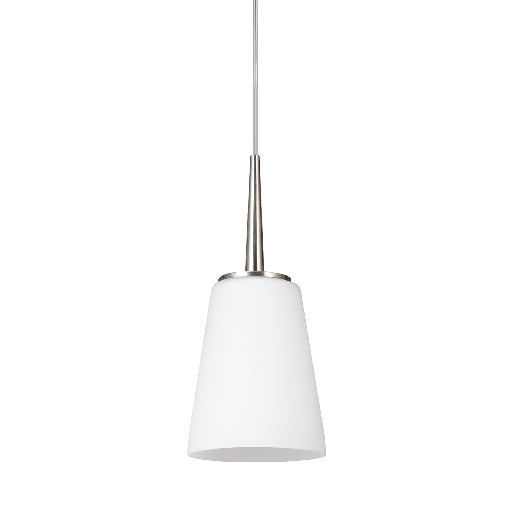 Driscoll Pendant Light in Brushed Nickel.