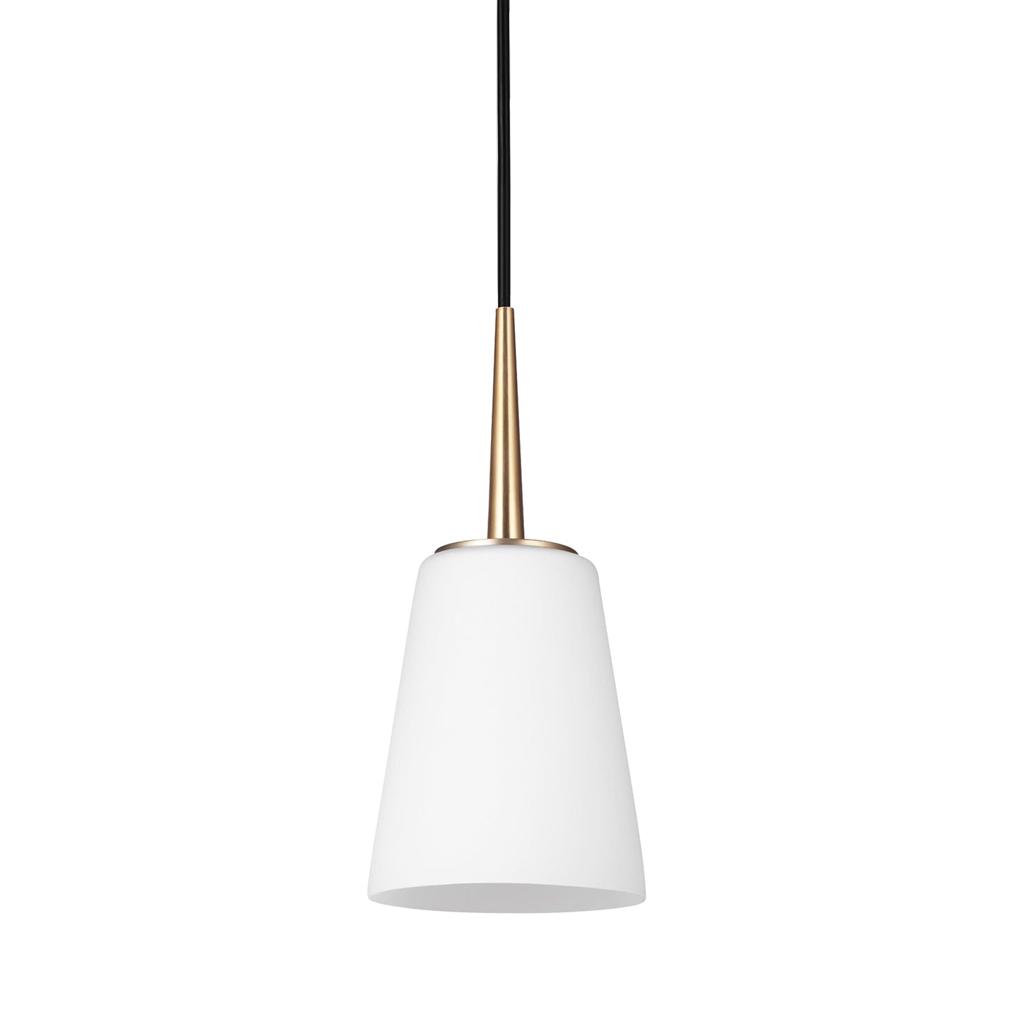 Driscoll Pendant Light in Satin Brass.