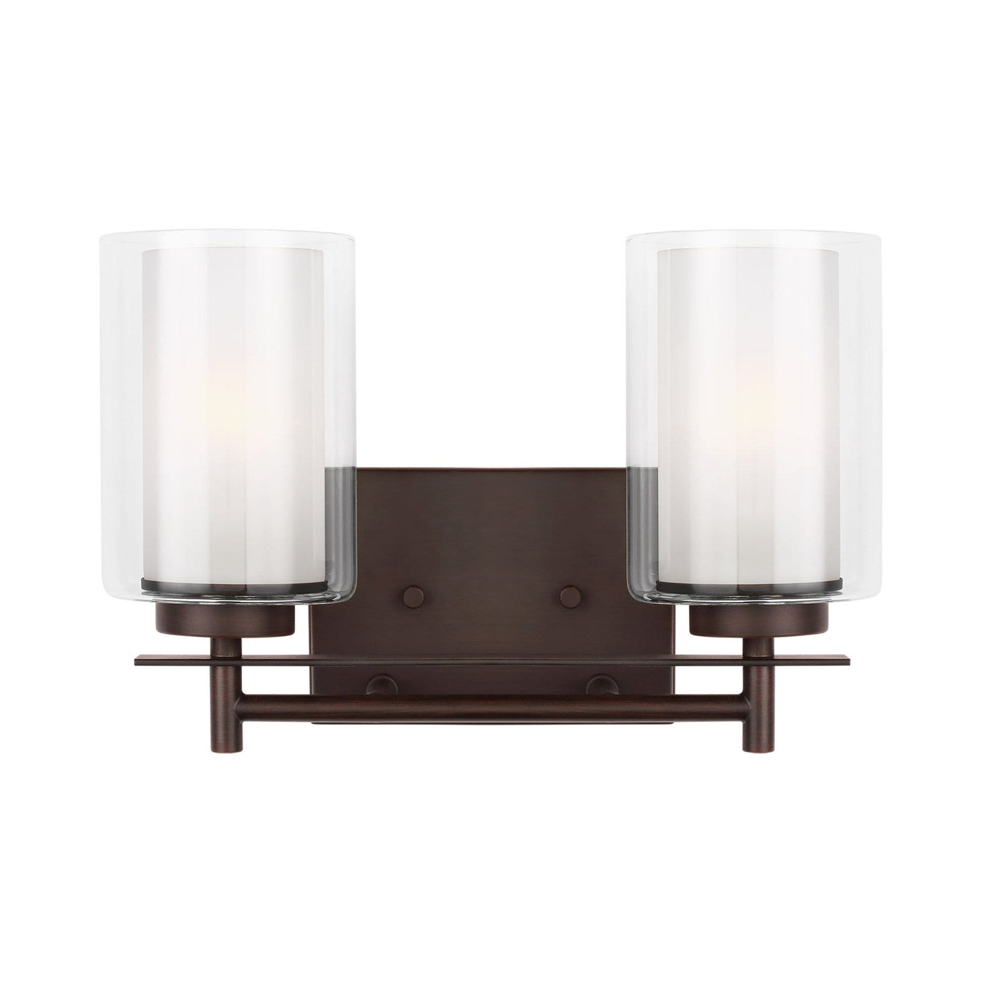 Elmwood Park Bath Wall Light in Bronze (2-Light).