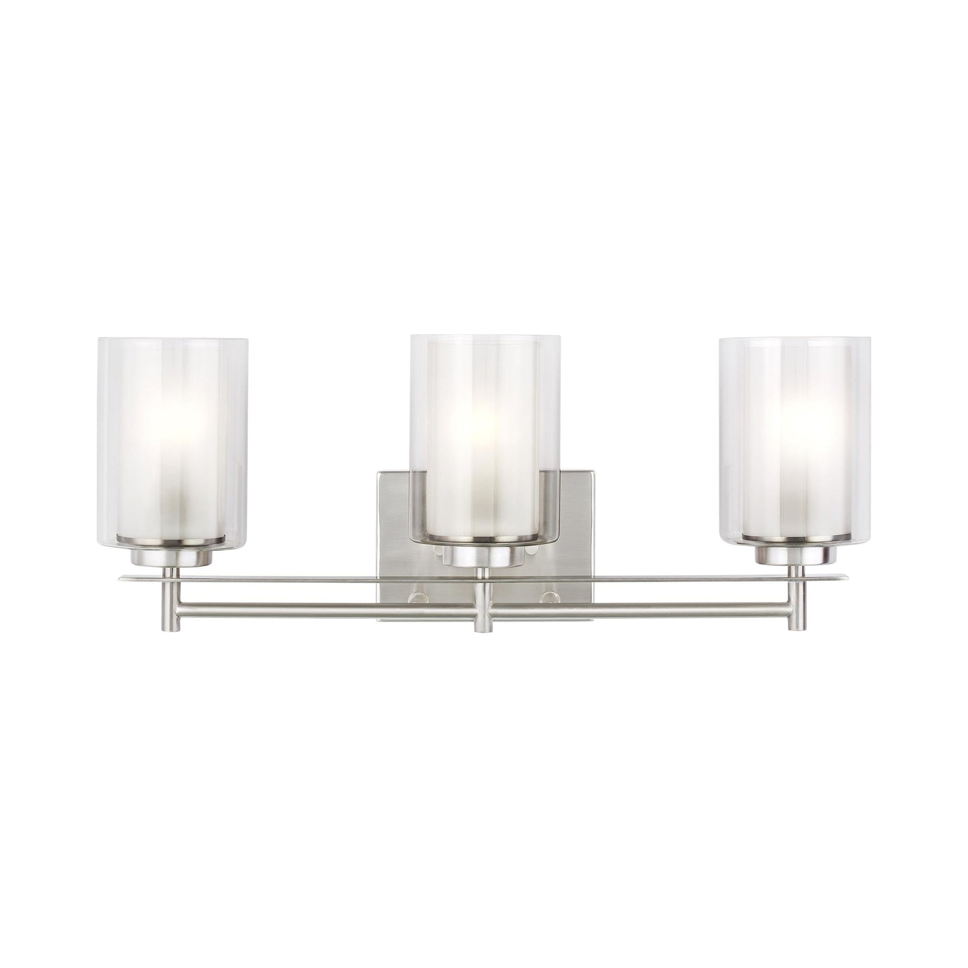 Elmwood Park Bath Wall Light in Brushed Nickel (3-Light).