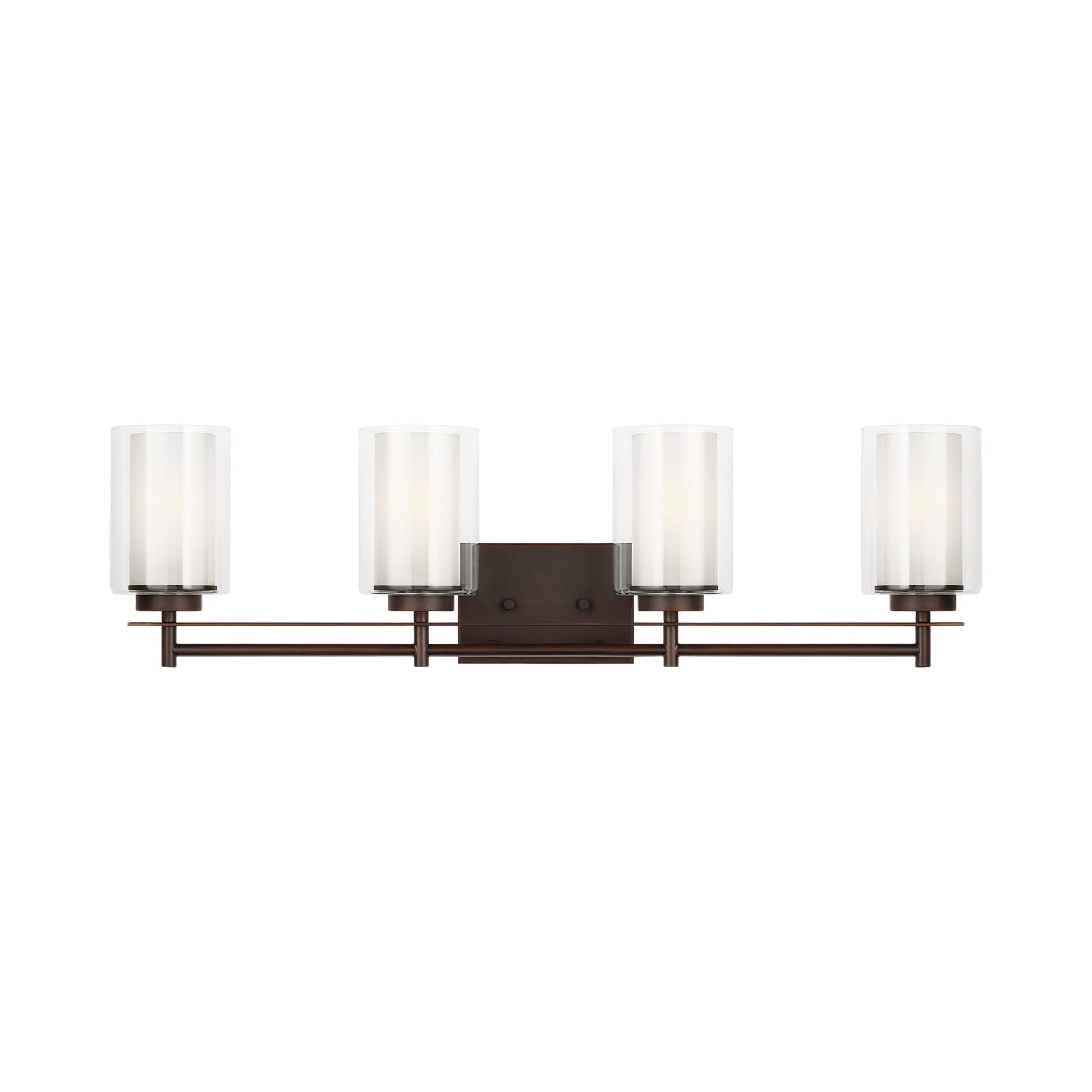 Elmwood Park Bath Wall Light in Bronze (4-Light).
