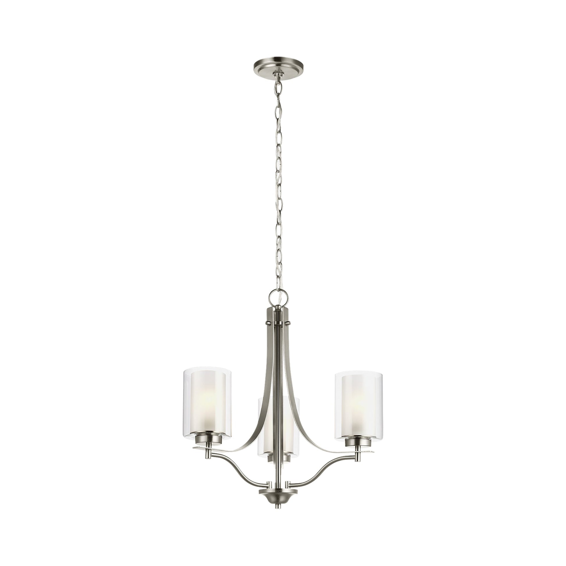 Elmwood Park Chandelier in Brushed Nickel (3-Light).