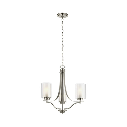 Elmwood Park Chandelier in Brushed Nickel (3-Light).
