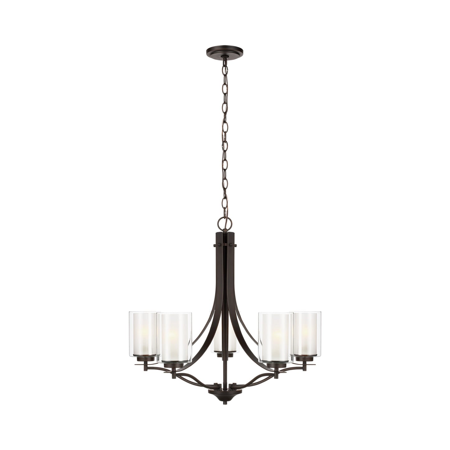 Elmwood Park Chandelier in Bronze (5-Light).
