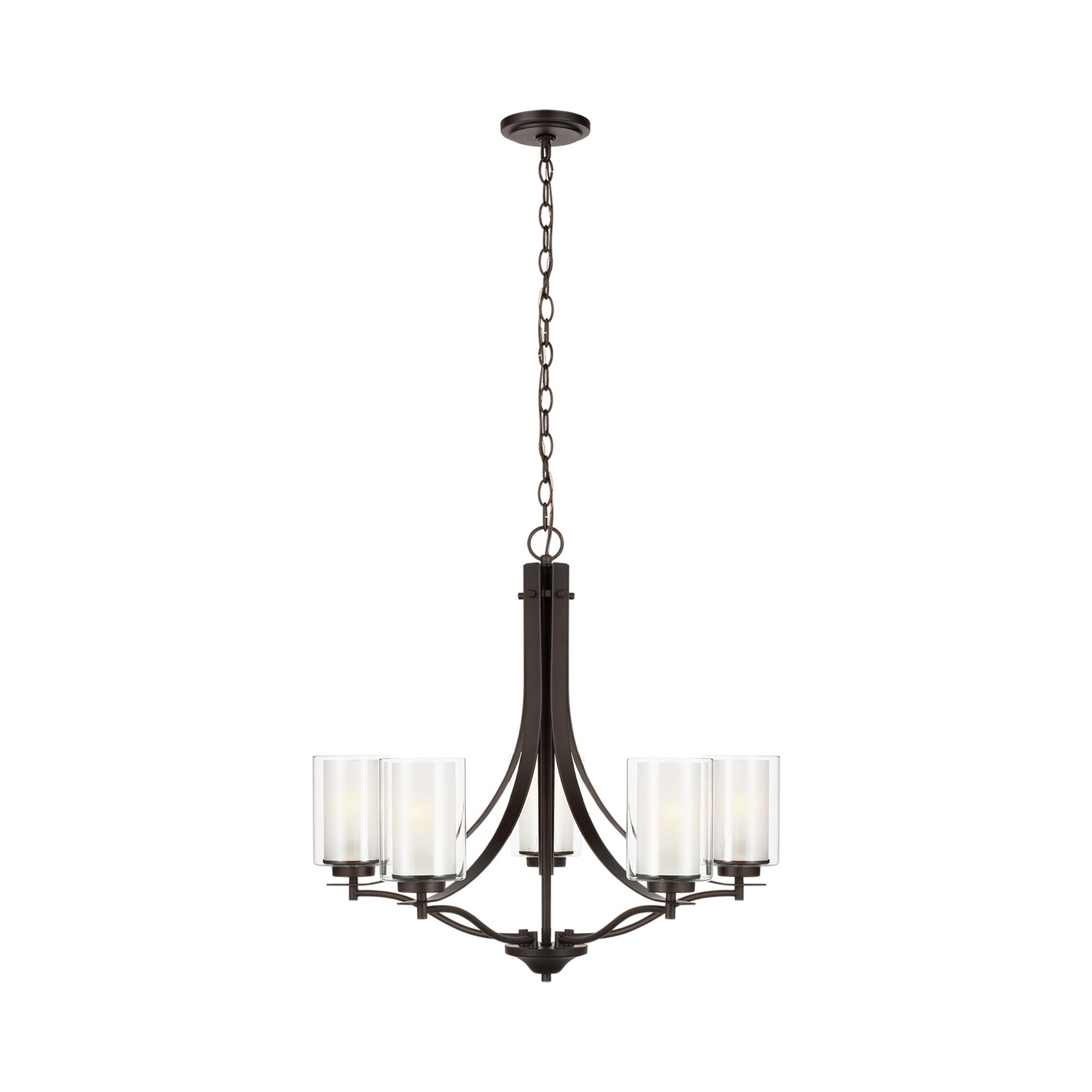Elmwood Park Chandelier in Bronze (5-Light).