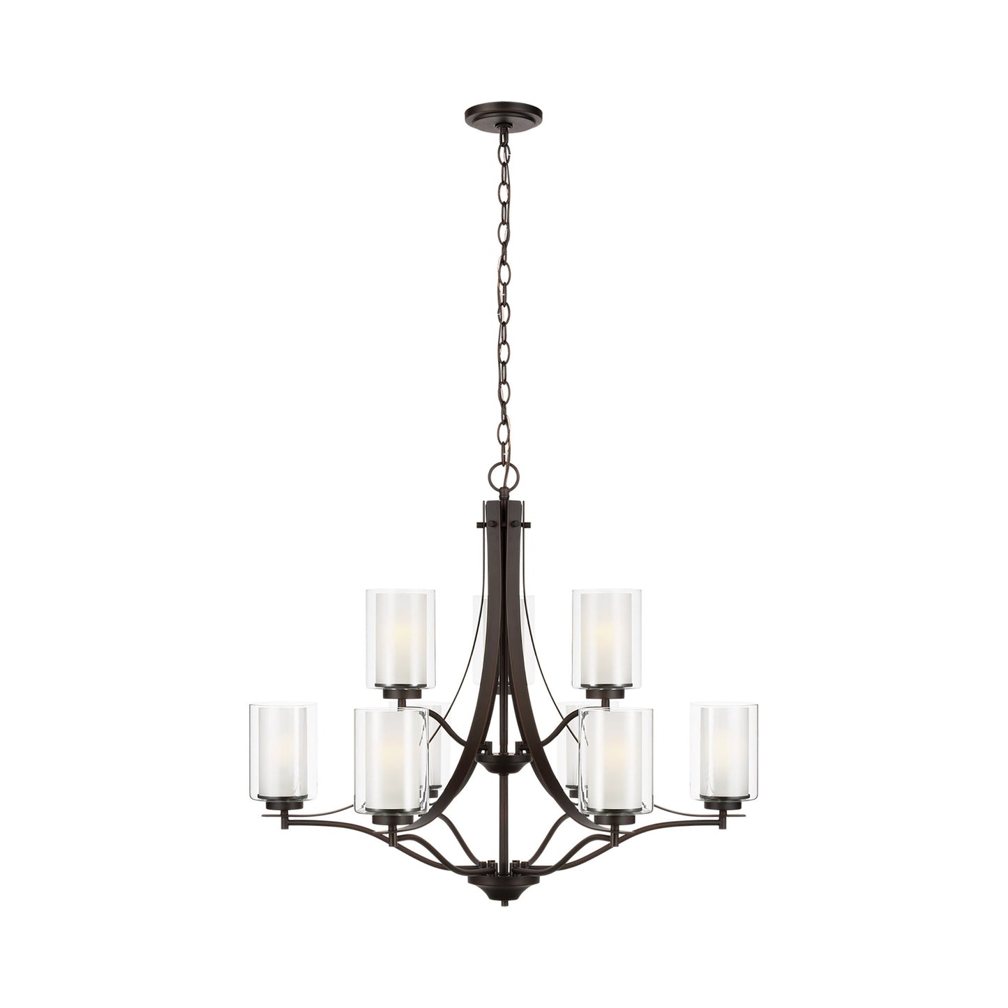 Elmwood Park Chandelier in Bronze (9-Light).