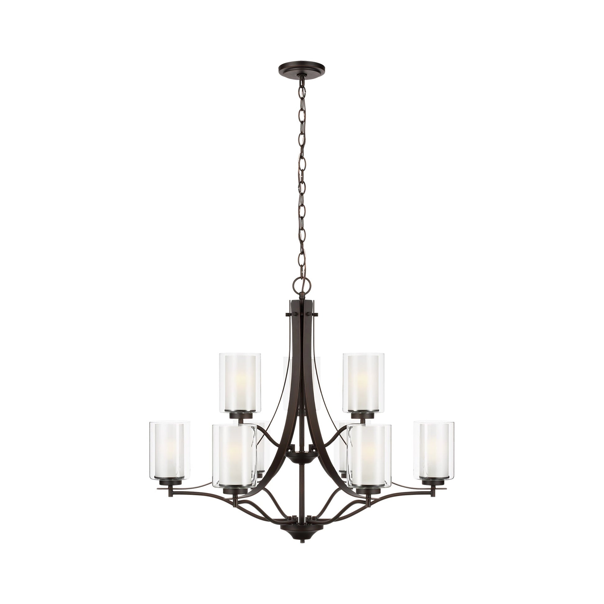 Elmwood Park Chandelier in Bronze (9-Light).
