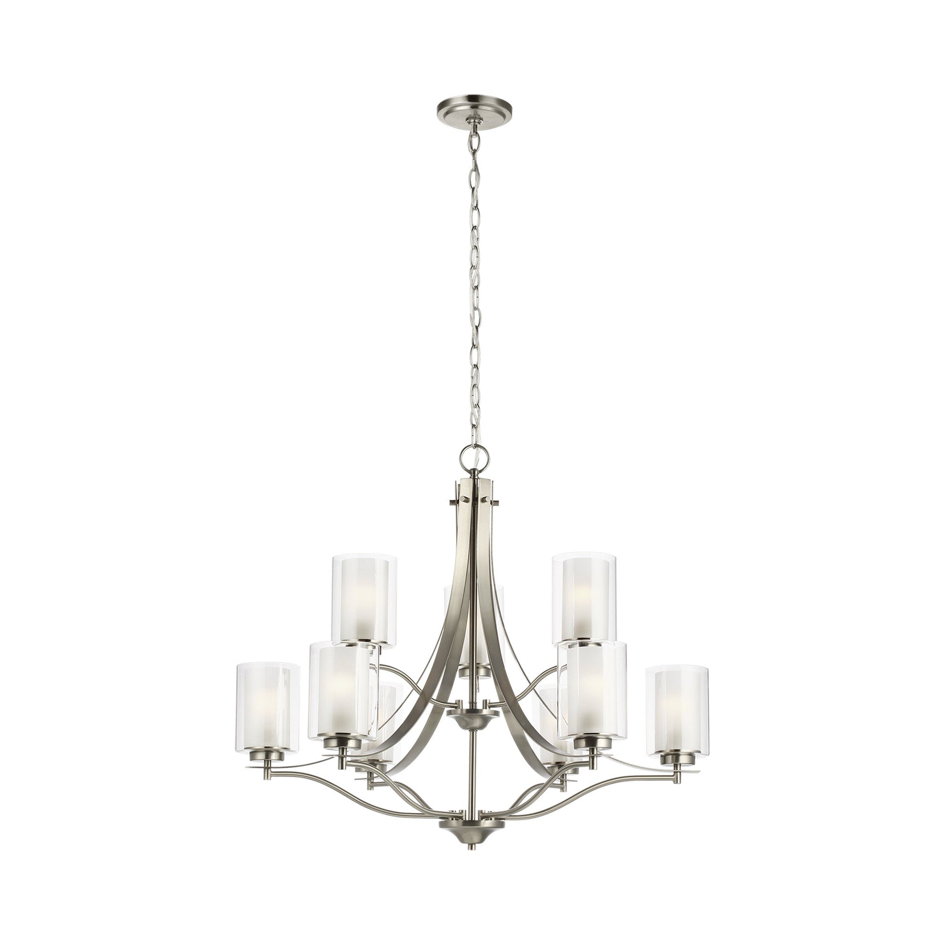 Elmwood Park Chandelier in Brushed Nickel (9-Light).