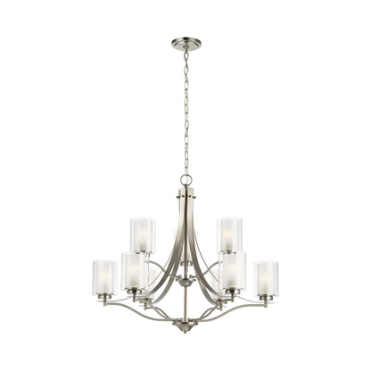 Elmwood Park Chandelier in Brushed Nickel (9-Light).