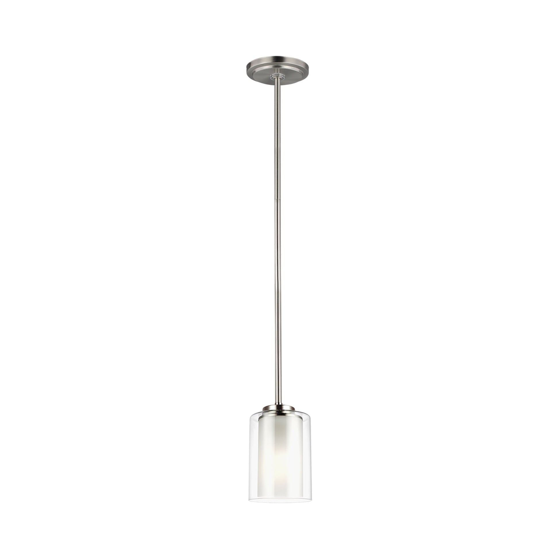 Elmwood Park Mini Pendant Light in Brushed Nickel.