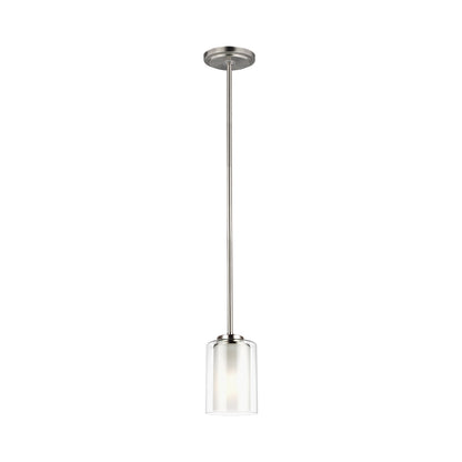 Elmwood Park Mini Pendant Light in Brushed Nickel.