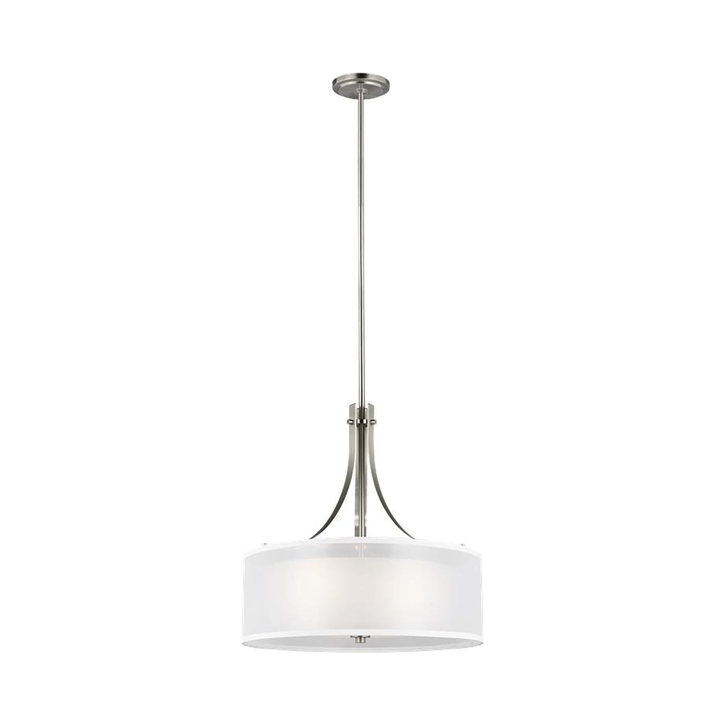 Elmwood Park Pendant Light in Brushed Nickel.