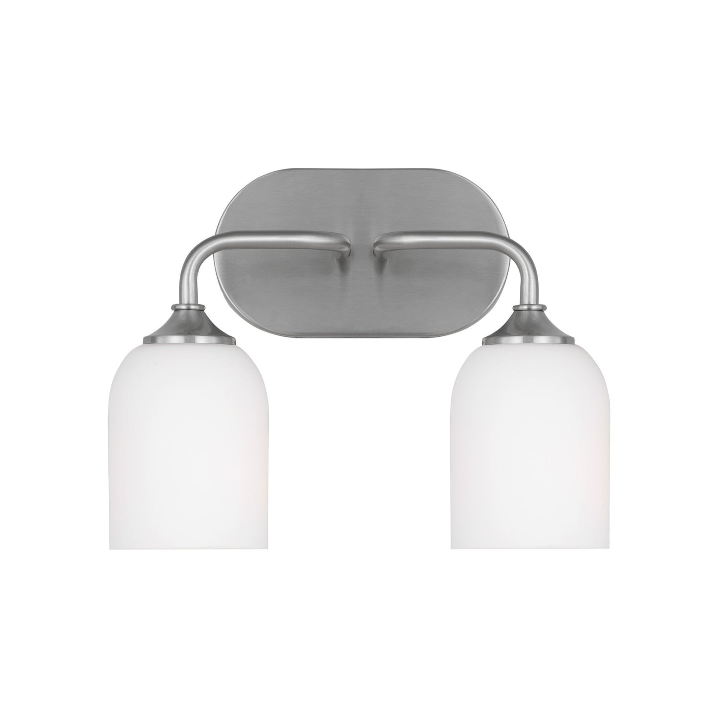 Emile Bath Vanity Light in Brushed Steel (Medium/Not Included).