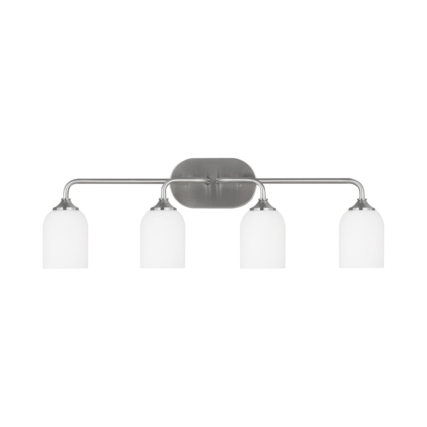 Emile Bath Vanity Light in Brushed Steel (Extra Large/Not Included).