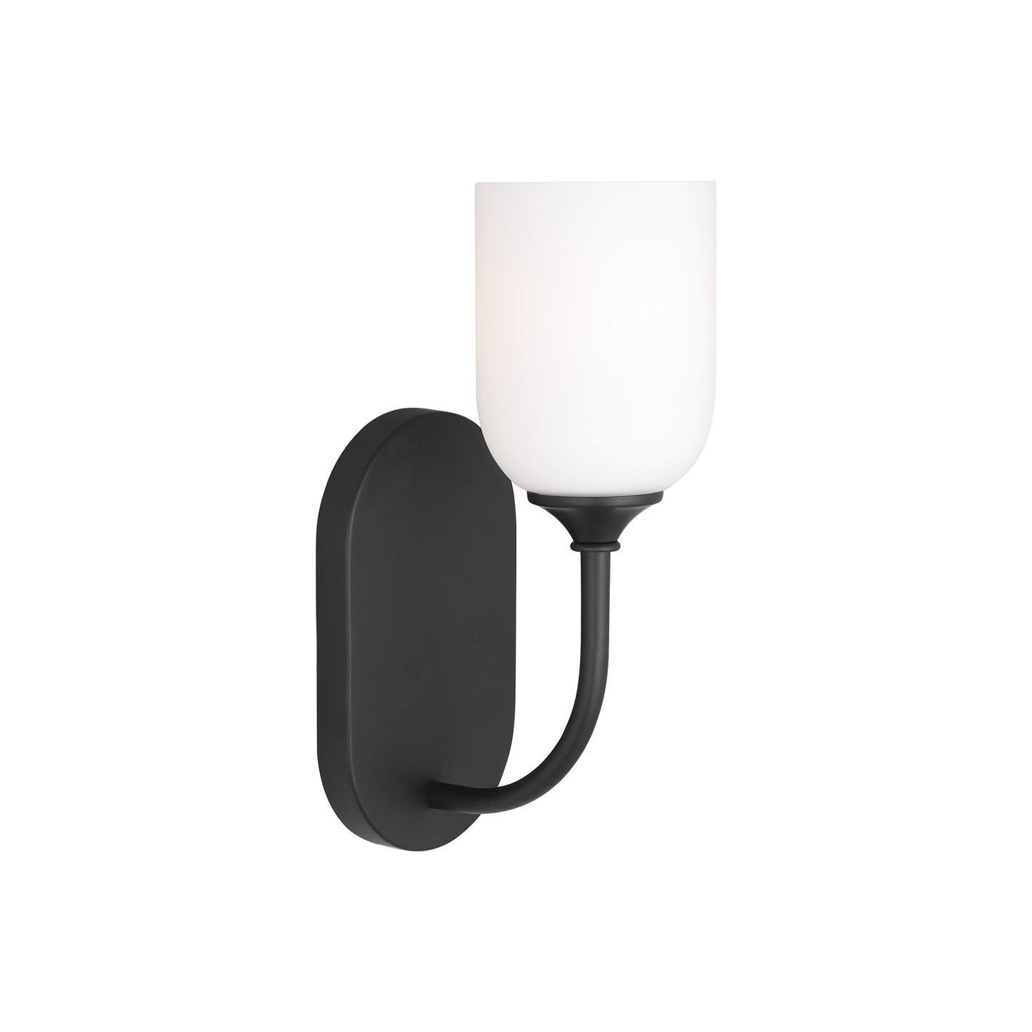 Emile Bath Wall Light in Midnight Black.