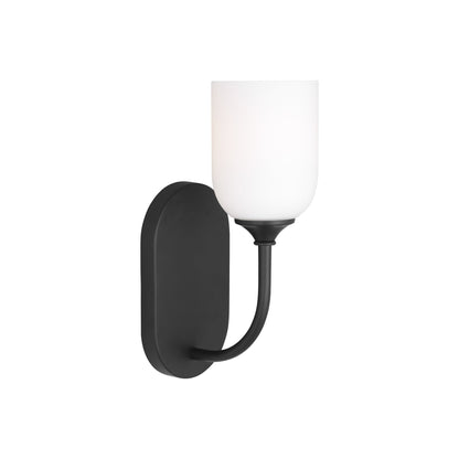 Emile Bath Wall Light in Midnight Black.
