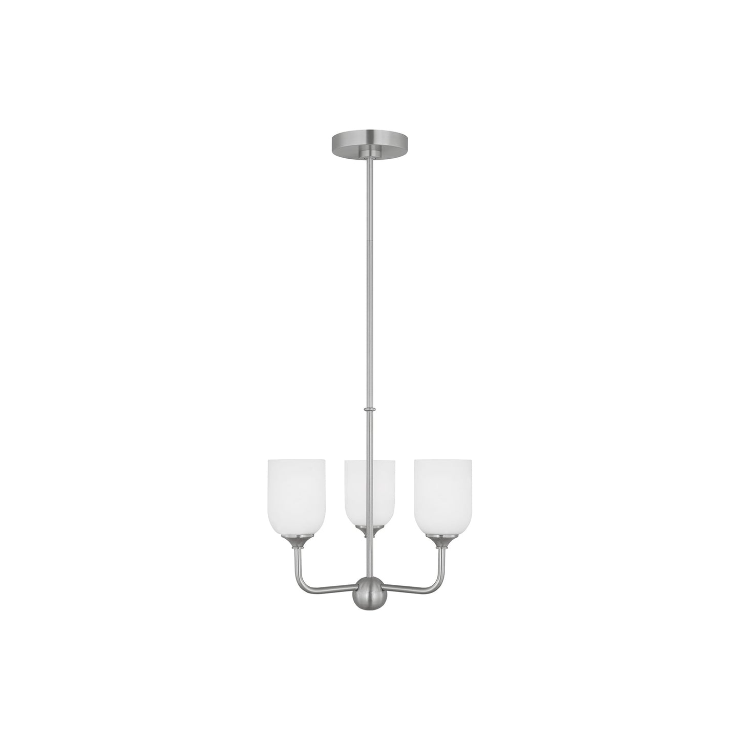 Emile Chandelier in Brushed Steel (Small/Not Included).