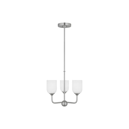 Emile Chandelier in Brushed Steel (Small/Not Included).