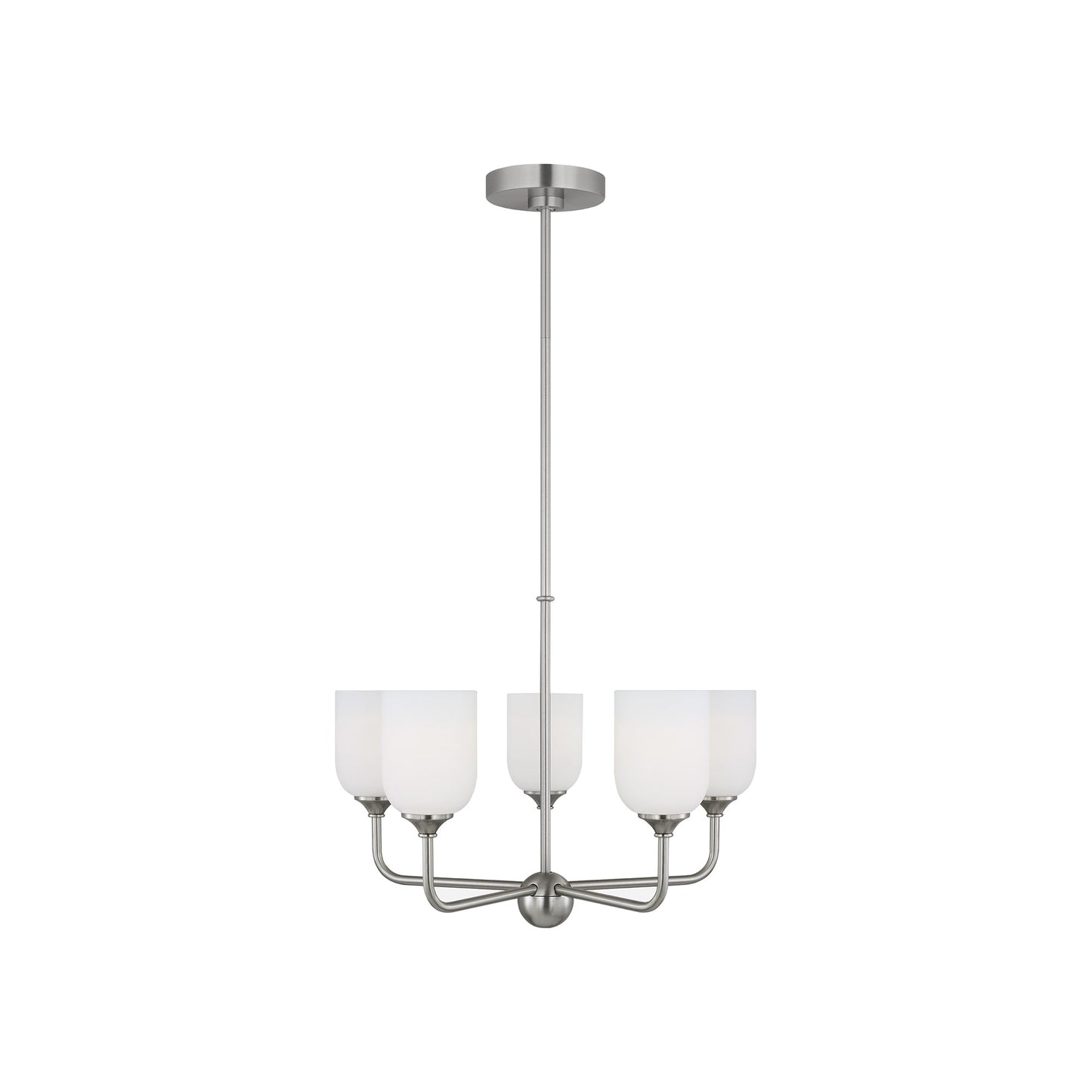 Emile Chandelier in Brushed Steel (Medium/Not Included).