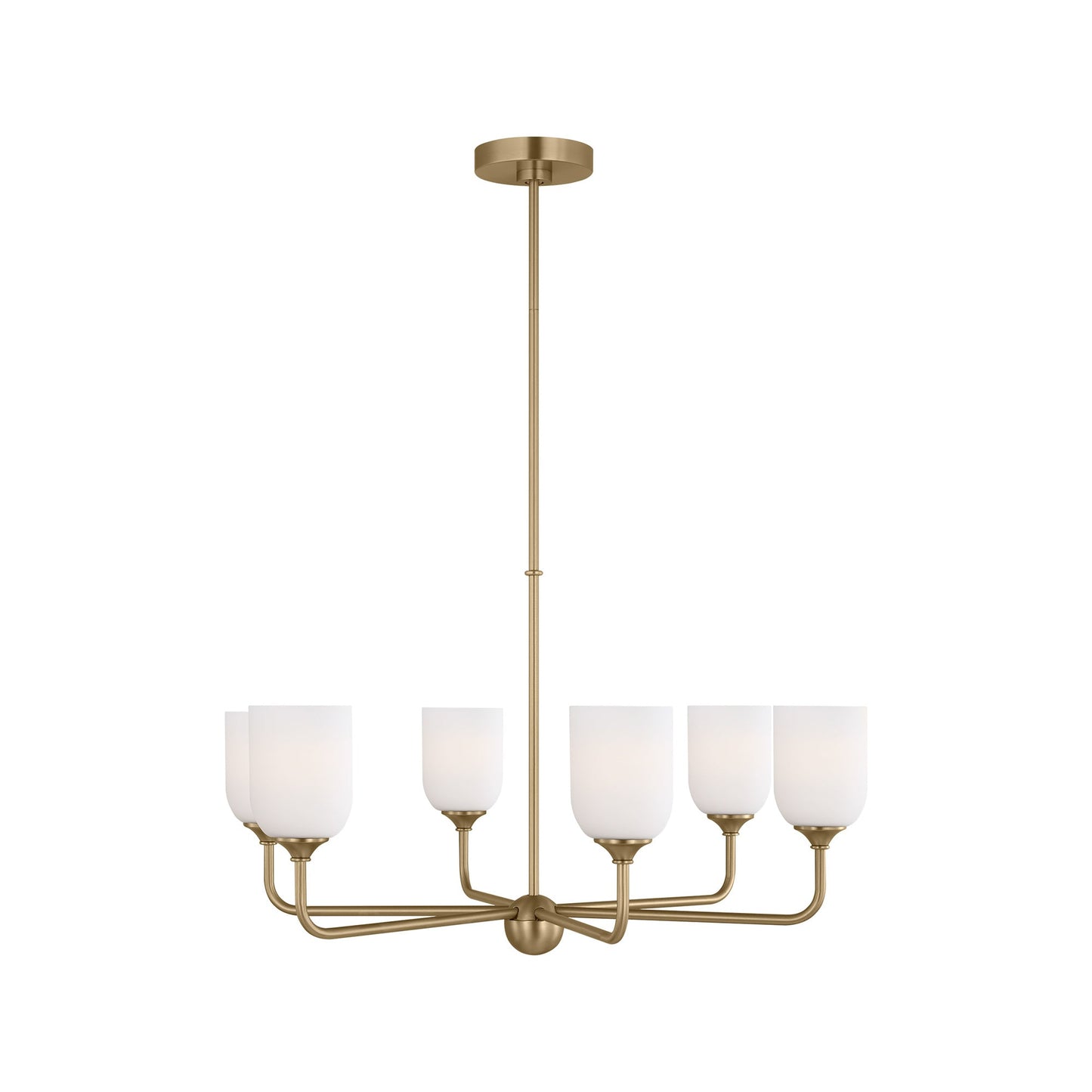 Emile Chandelier in Satin Bronze (Large/Not Included).