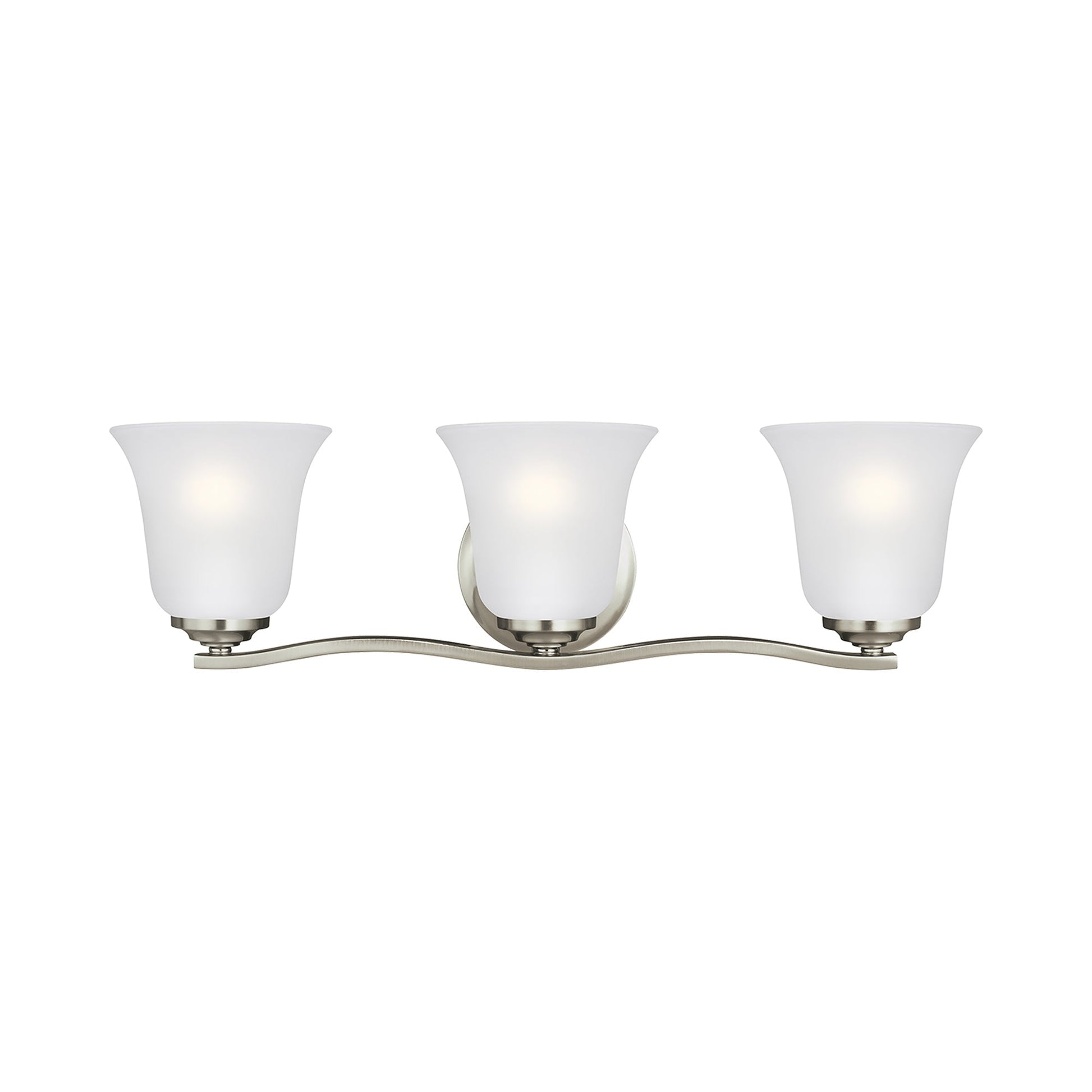 Emmons Bath Wall Light in Brushed Nickel (3-Light).