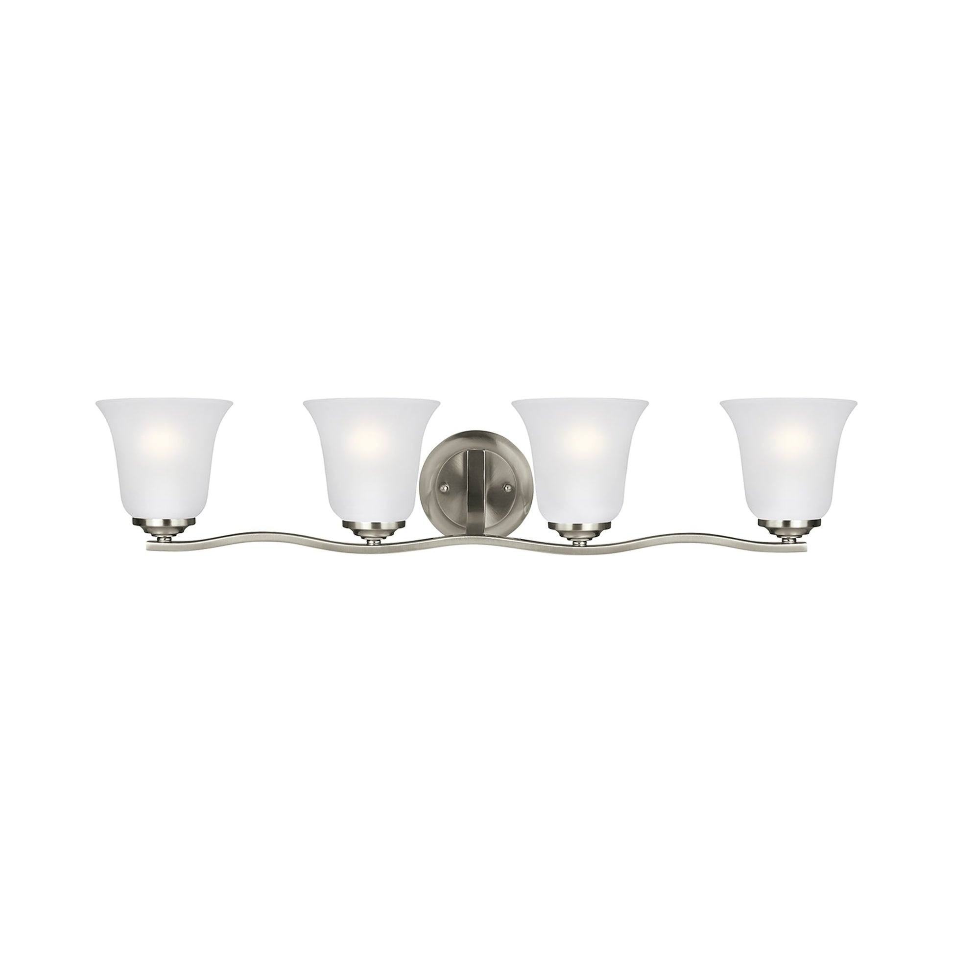 Emmons Bath Wall Light in Brushed Nickel (4-Light).