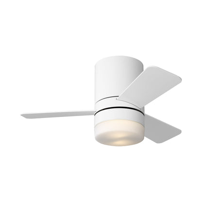 Era Hugger LED Ceiling Fan in Matte White/Matte White.