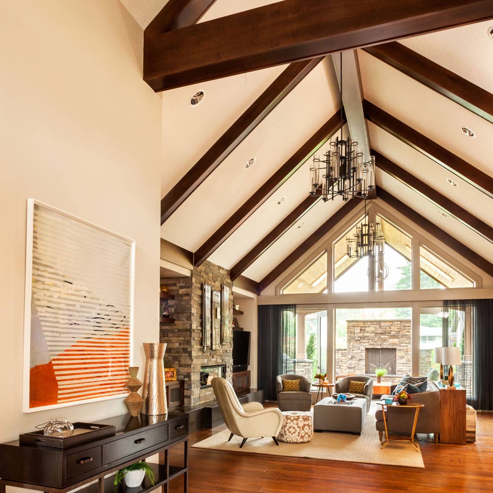 Ethan Chandelier in living room.