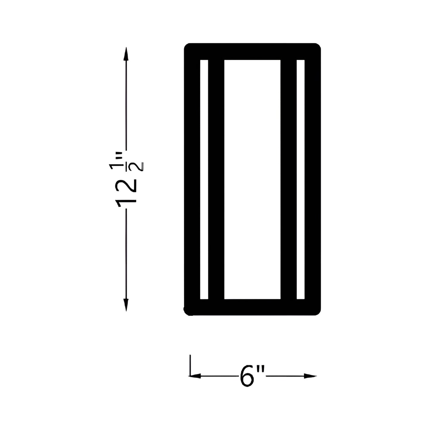 Faron LED Bath Wall Light - line drawing.