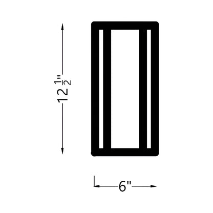 Faron LED Bath Wall Light - line drawing.