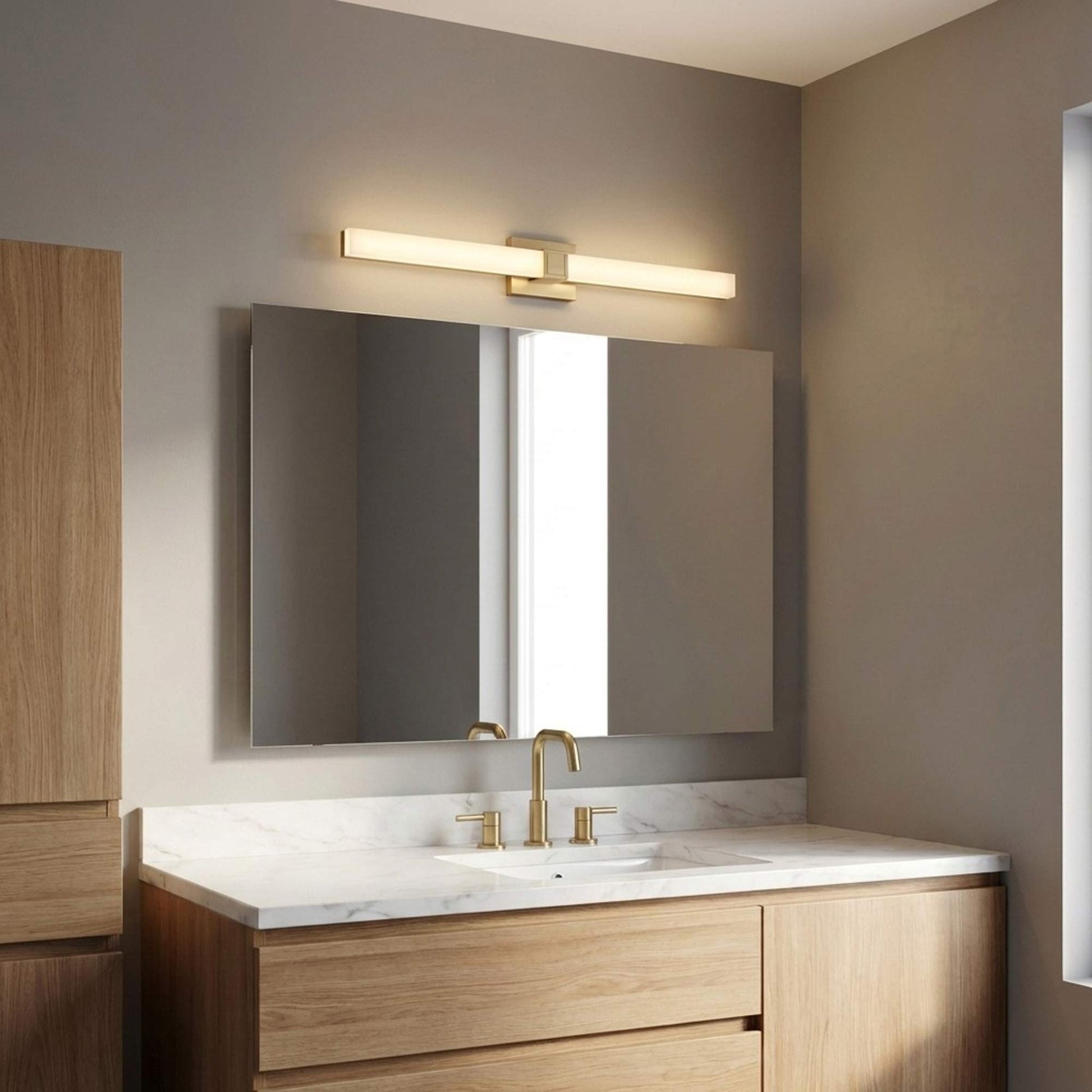 Fentress LED Bath Vanity Light in bathroom.