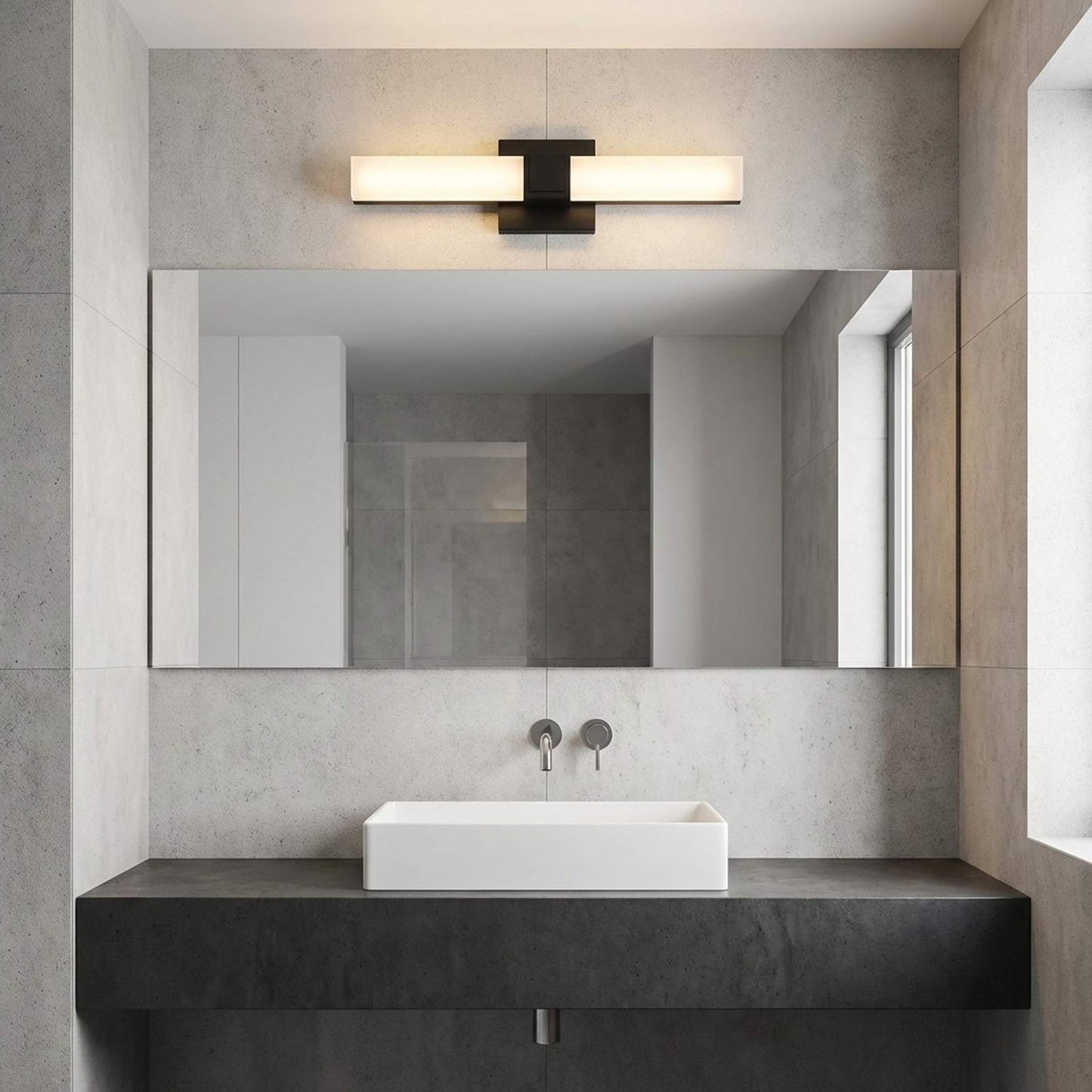Fentress LED Bath Vanity Light in bathroom.