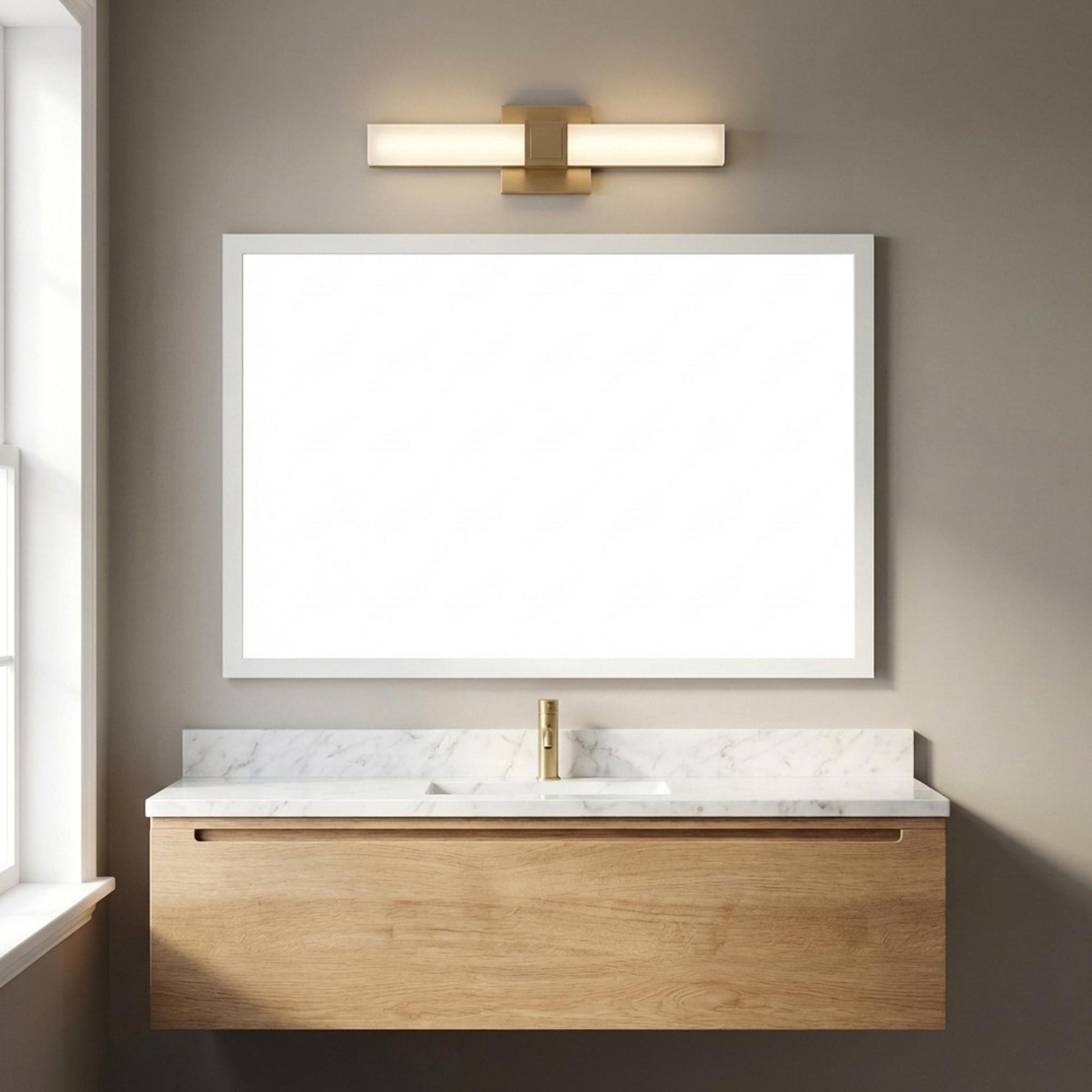 Fentress LED Bath Vanity Light in bathroom.