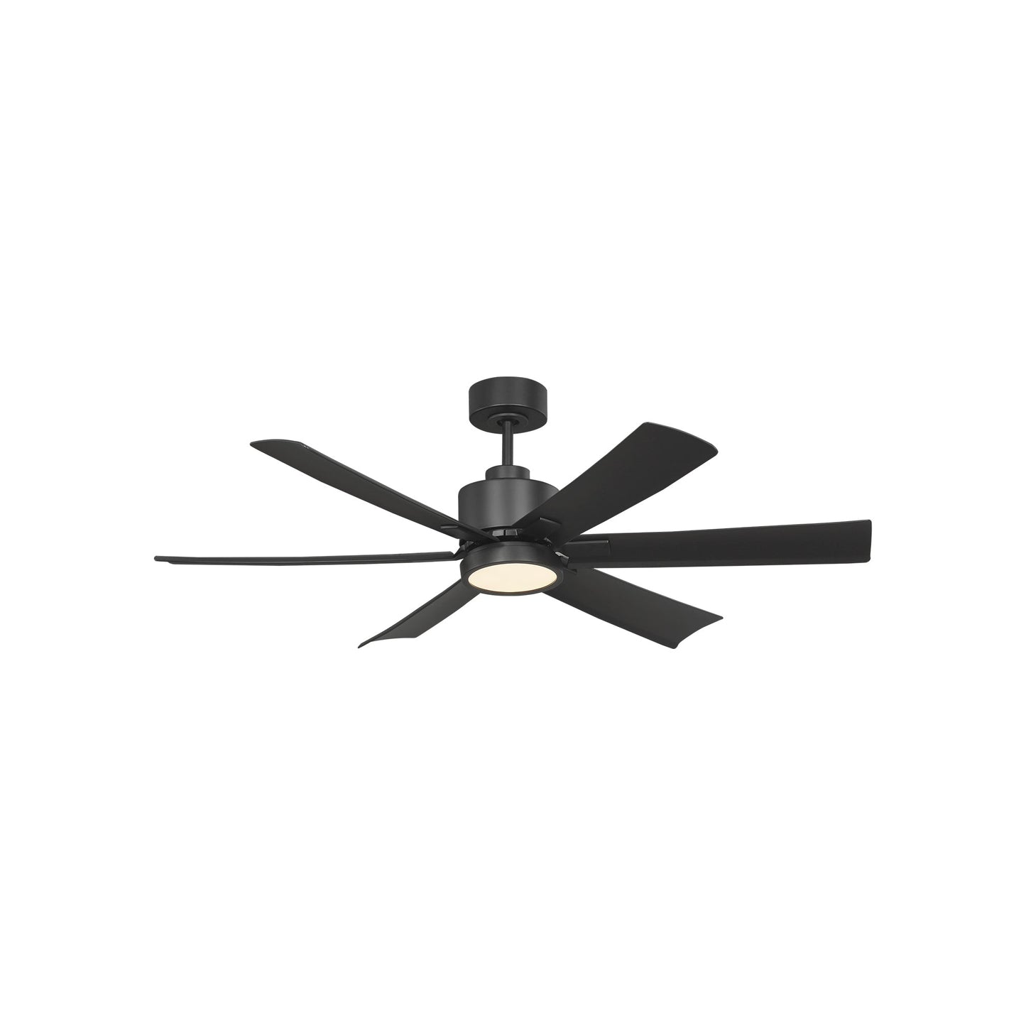Flera Smart LED Ceiling Fan in Midnight Black/Midnight Black (52-Inch).