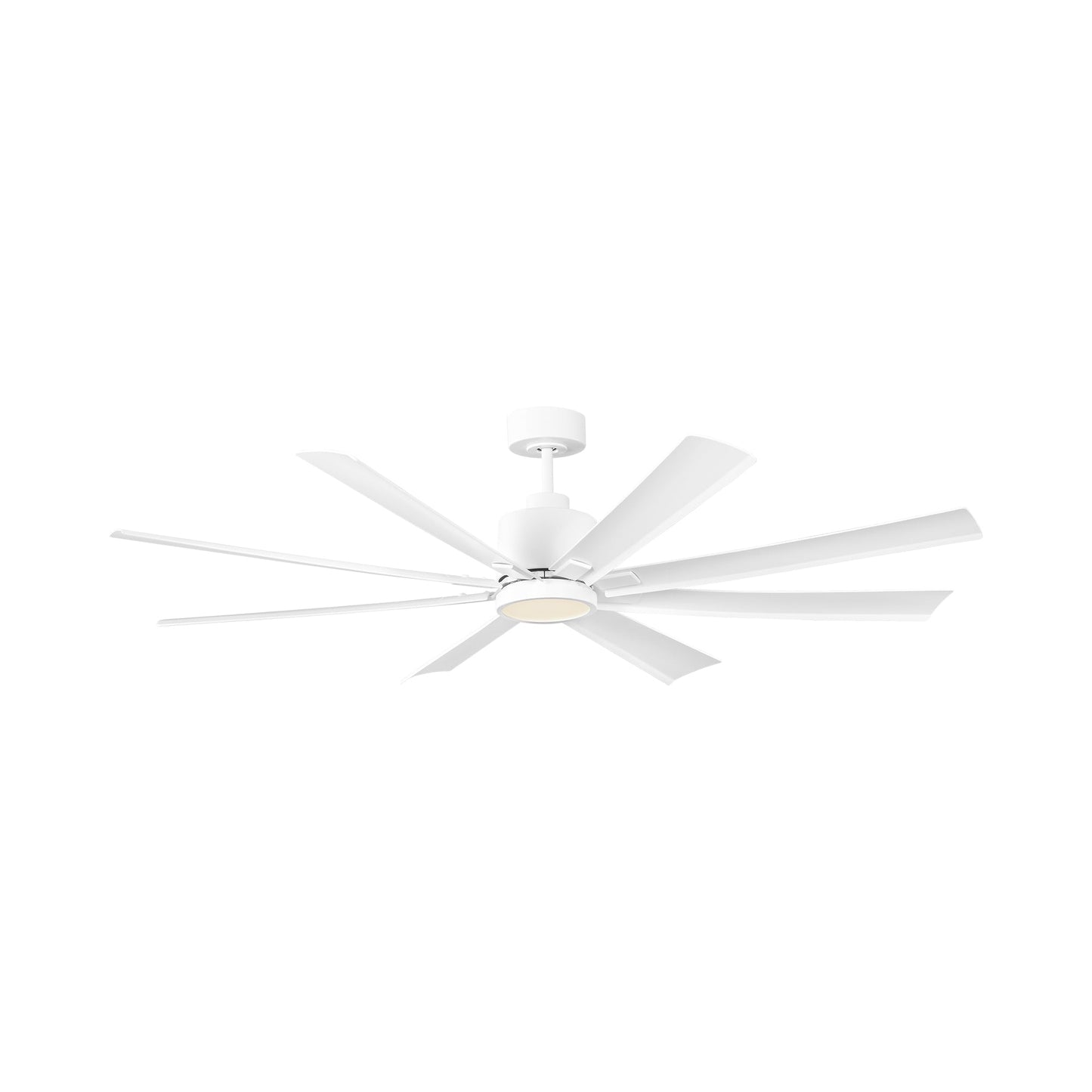Flera Smart LED Ceiling Fan in Matte White/Matte White (65-Inch).