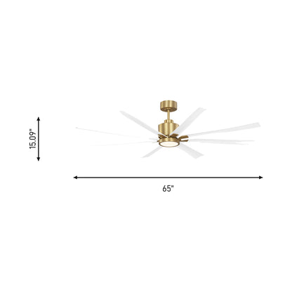 Flera Smart LED Ceiling Fan - line drawing.