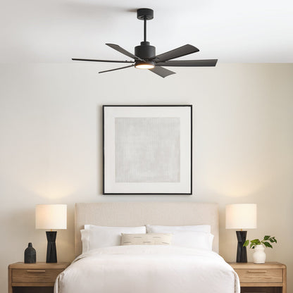 Flera Smart LED Ceiling Fan in bedroom.